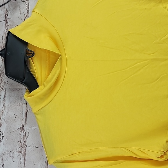 Mago pop yellow bodysuit long sleeve large new nwt - Picture 2 of 5